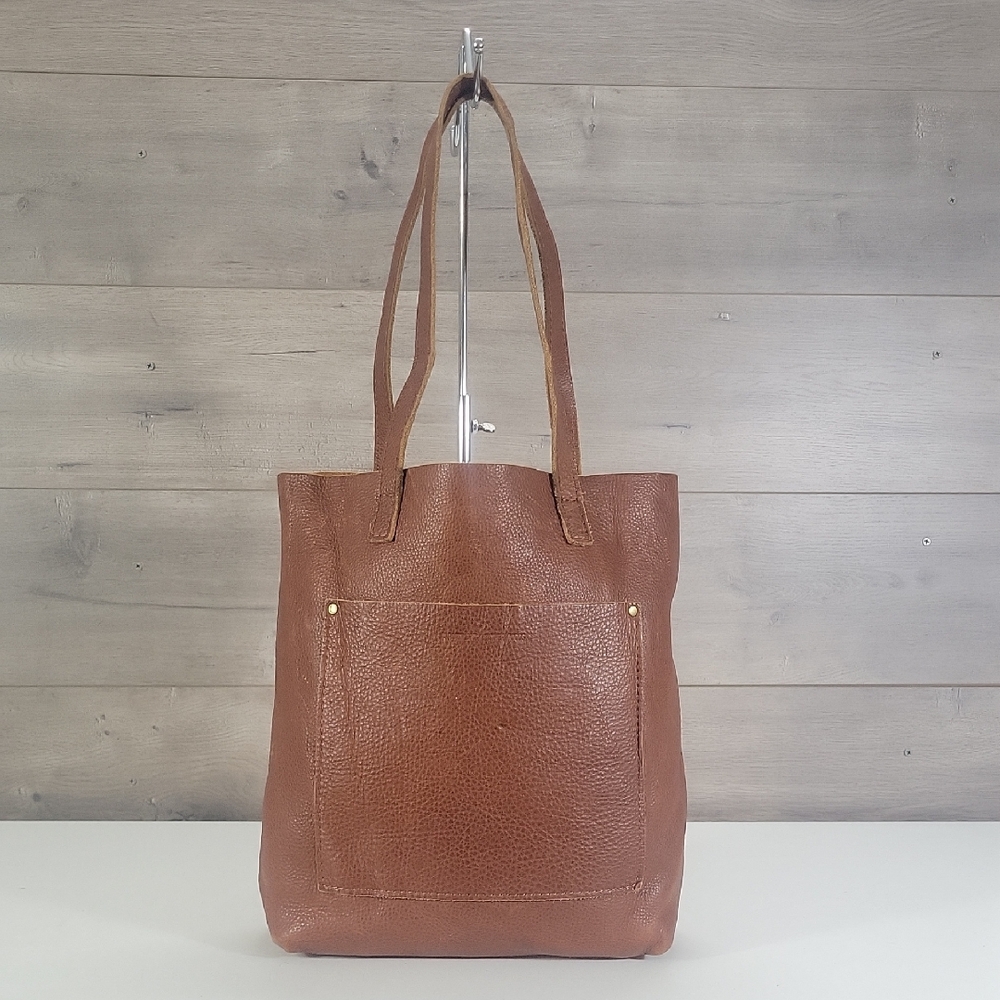 Portland Leather Goods Brown Leather Tote Shoulder Bag Purse